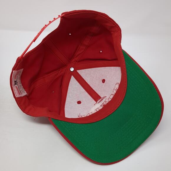 Crownline Snapback Cap Red One Size Adjustable Embroidered 6 Panel Headmaster - Picture 7 of 9